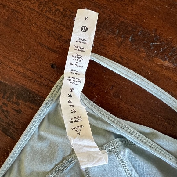 LULULEMON Modal-Silk Open Tie-Back Yoga Tank Top 8 - Picture 7 of 9